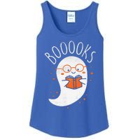 Cute Ghost Book Reading Halloween Teacher Top Ladies Essential Tank