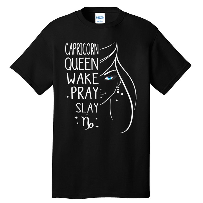 Capricorn Girls Black Queen Best January Birthday Gift Tall T-Shirt