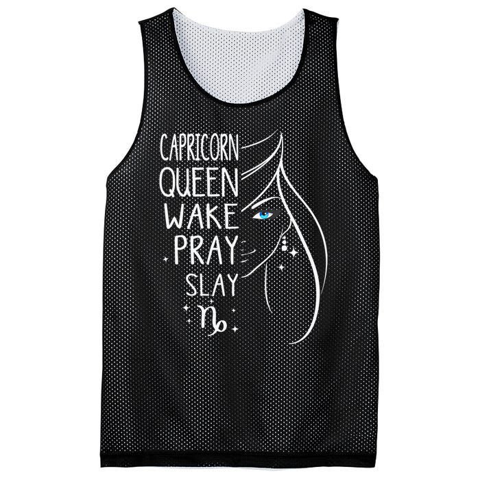 Capricorn Girls Black Queen Best January Birthday Gift Mesh Reversible Basketball Jersey Tank