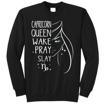 Capricorn Girls Black Queen Best January Birthday Gift Tall Sweatshirt