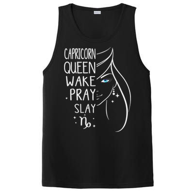 Capricorn Girls Black Queen Best January Birthday Gift PosiCharge Competitor Tank