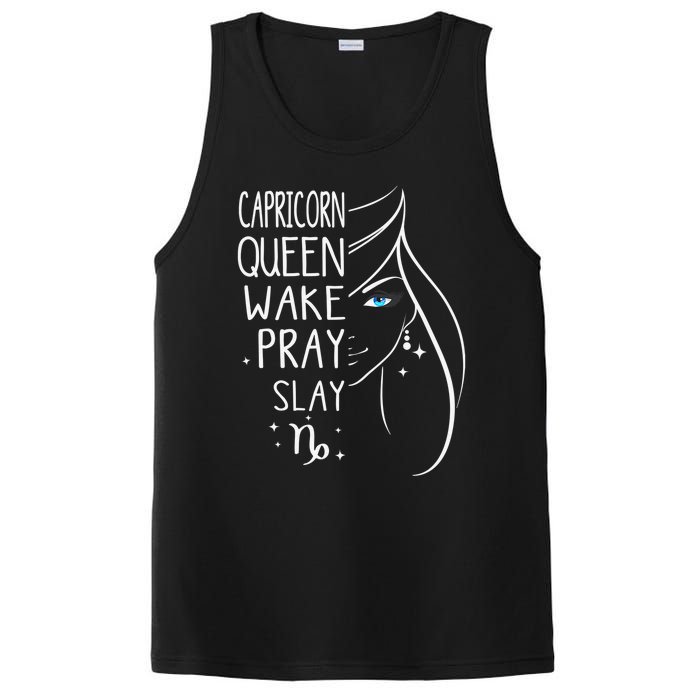 Capricorn Girls Black Queen Best January Birthday Gift PosiCharge Competitor Tank