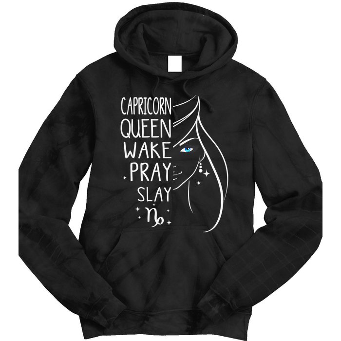 Capricorn Girls Black Queen Best January Birthday Gift Tie Dye Hoodie