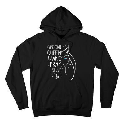 Capricorn Girls Black Queen Best January Birthday Gift Tall Hoodie