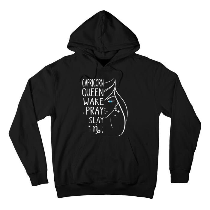 Capricorn Girls Black Queen Best January Birthday Gift Tall Hoodie