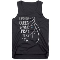 Capricorn Girls Black Queen Best January Birthday Gift Tank Top