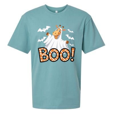 Cute Giraffe Boo Halloween Costume Zoo Lover Happy Halloween Custome Sueded Cloud Jersey T-Shirt