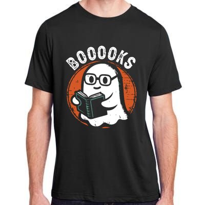 Cute Ghost Book Reading Books Lover Retro Halloween Teacher Adult ChromaSoft Performance T-Shirt