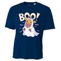 Cute Giraffe Boo Halloween Costume Zoo Lover Happy Halloween Cooling Performance Crew T-Shirt