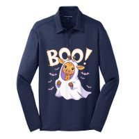 Cute Giraffe Boo Halloween Costume Zoo Lover Happy Halloween Silk Touch Performance Long Sleeve Polo