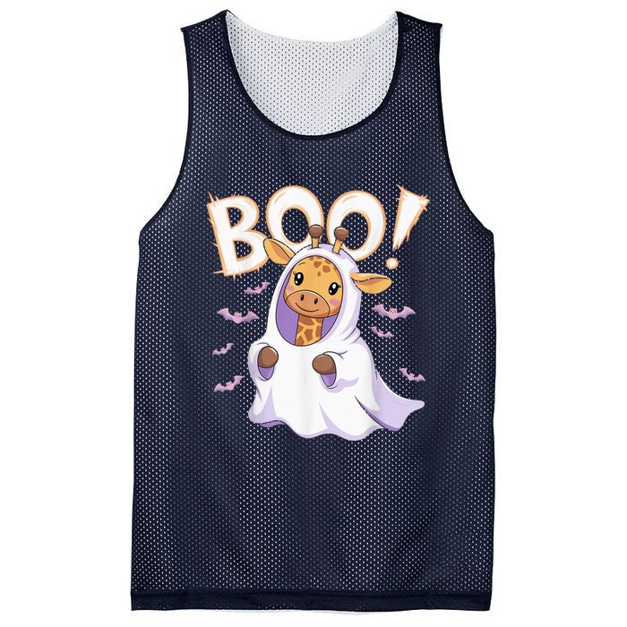 Cute Giraffe Boo Halloween Costume Zoo Lover Happy Halloween Mesh Reversible Basketball Jersey Tank