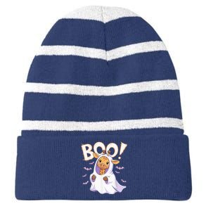 Cute Giraffe Boo Halloween Costume Zoo Lover Happy Halloween Striped Beanie with Solid Band