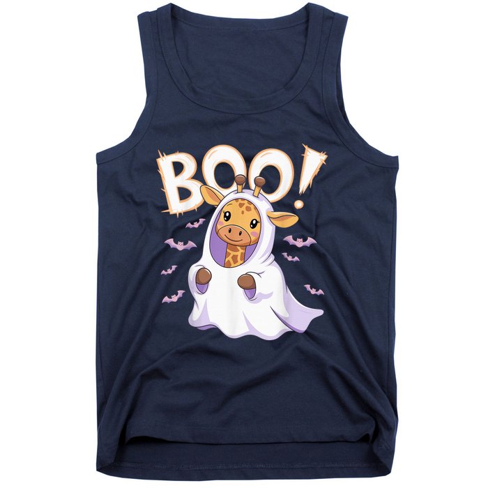 Cute Giraffe Boo Halloween Costume Zoo Lover Happy Halloween Tank Top