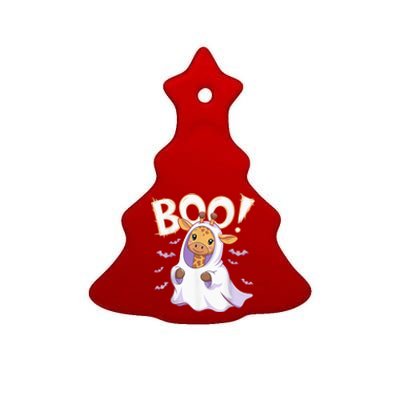 Cute Giraffe Boo Halloween Costume Zoo Lover Happy Halloween Ceramic Tree Ornament