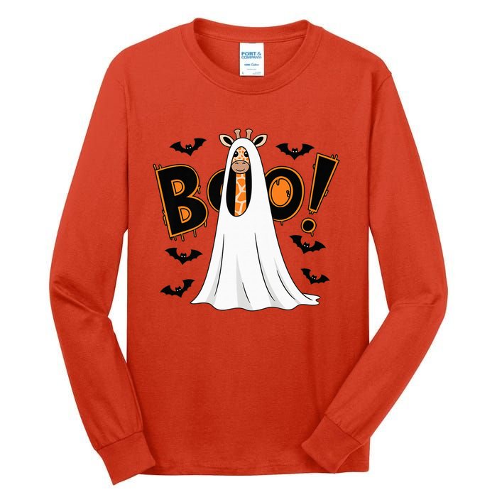 Cute Giraffe Boo Halloween Costume Zoo Lover Happy Boo Halloween Tall Long Sleeve T-Shirt