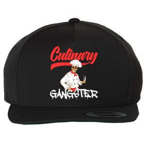 Culinary Gangster Bone Skull Swag Dope Collection Funny Gift Wool Snapback Cap