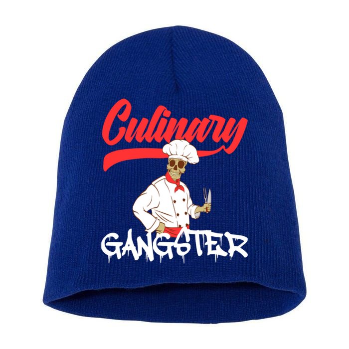 Culinary Gangster Bone Skull Swag Dope Collection Funny Gift Short Acrylic Beanie