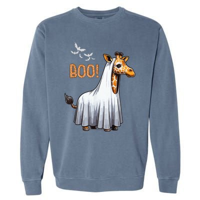 Cute Giraffe Boo Halloween Costume Zoo Lover Garment-Dyed Sweatshirt