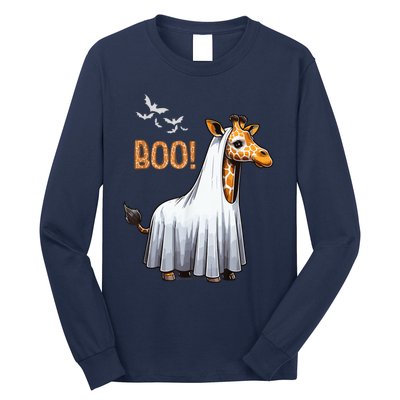 Cute Giraffe Boo Halloween Costume Zoo Lover Long Sleeve Shirt