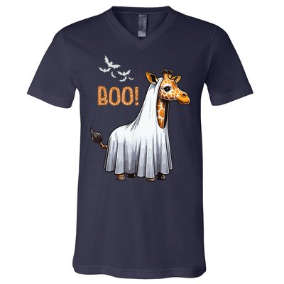 Cute Giraffe Boo Halloween Costume Zoo Lover V-Neck T-Shirt