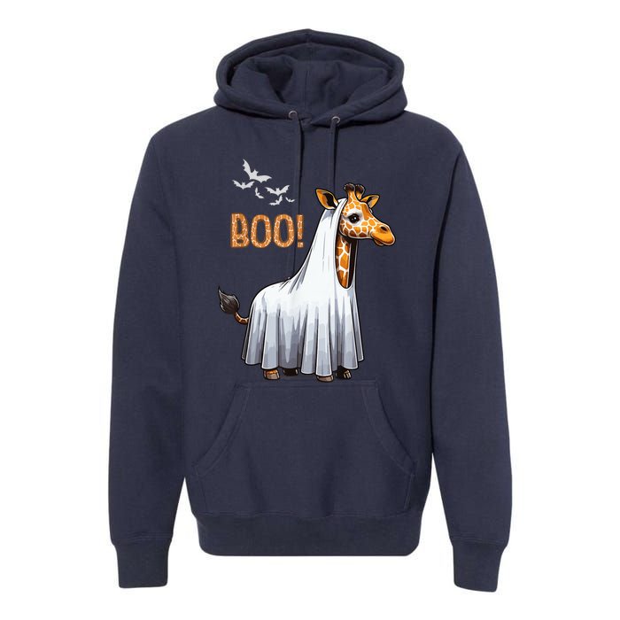 Cute Giraffe Boo Halloween Costume Zoo Lover Premium Hoodie