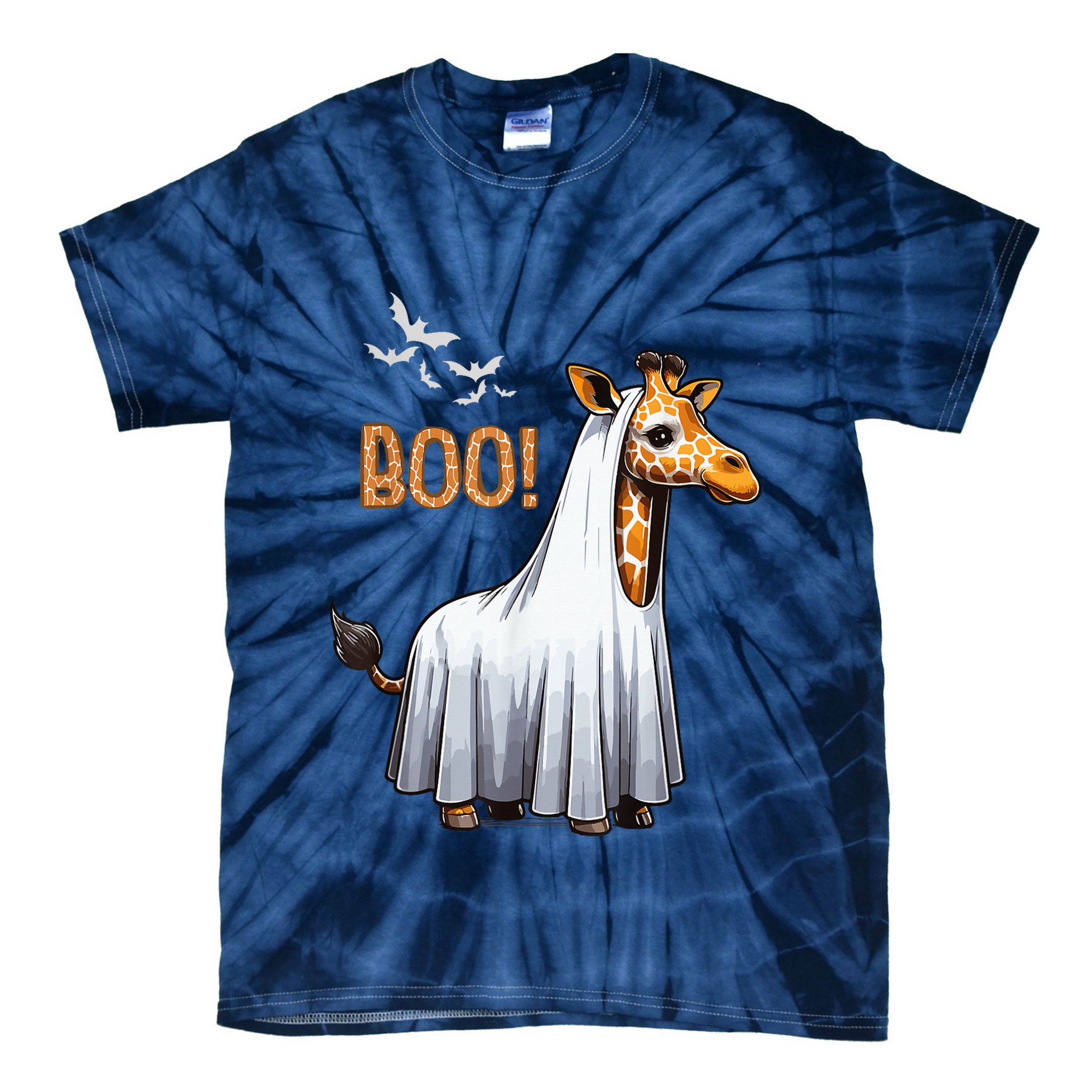Cute Giraffe Boo Halloween Costume Zoo Lover Tie-Dye T-Shirt