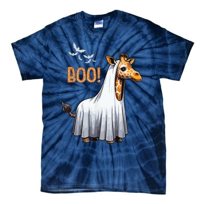 Cute Giraffe Boo Halloween Costume Zoo Lover Tie-Dye T-Shirt