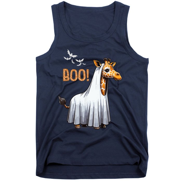 Cute Giraffe Boo Halloween Costume Zoo Lover Tank Top