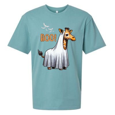 Cute Giraffe Boo Halloween Costume Zoo Lover Sueded Cloud Jersey T-Shirt