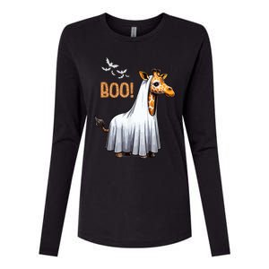 Cute Giraffe Boo Halloween Costume Zoo Lover Womens Cotton Relaxed Long Sleeve T-Shirt