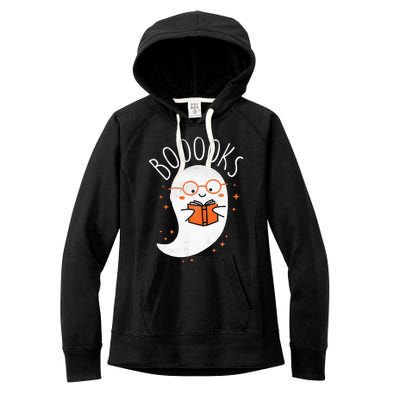 Cute Ghost Book Reading Halloween Teacher Top Women's Fleece Hoodie