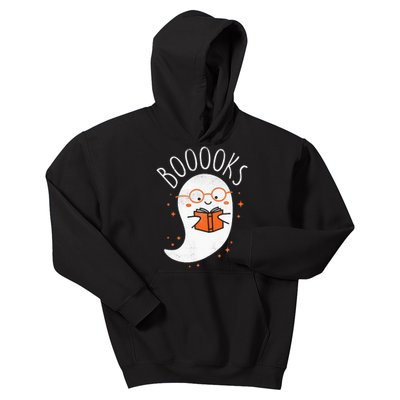 Cute Ghost Book Reading Halloween Teacher Top Kids Hoodie