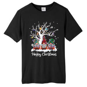 Cute Gnome Buffalo Plaid Christmas Tree Light Ugly Santa Hat Cute Gift Tall Fusion ChromaSoft Performance T-Shirt