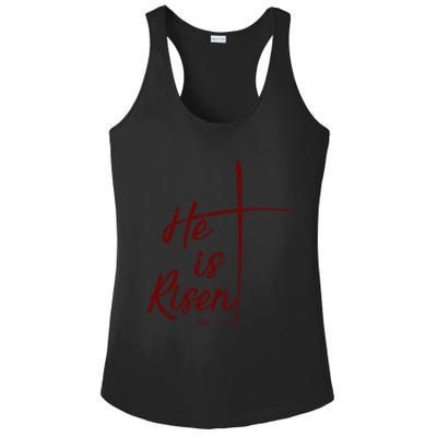 Christian Gift Bible Verse Inspirational Gift He Is Risen Cool Gift Ladies PosiCharge Competitor Racerback Tank