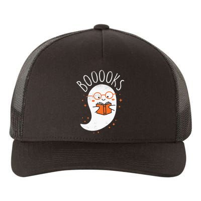 Cute Ghost Book Reading Halloween Teacher Top Yupoong Adult 5-Panel Trucker Hat