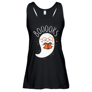 Cute Ghost Book Reading Halloween Teacher Top Ladies Essential Flowy Tank