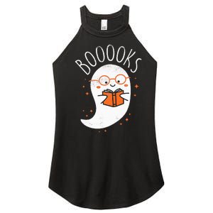 Cute Ghost Book Reading Halloween Teacher Top Women's Perfect Tri Rocker Tank