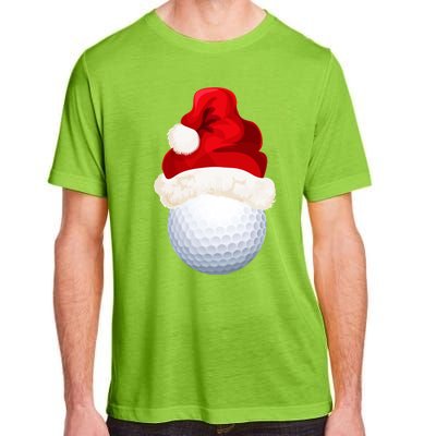 Christmas Golf Ball Santa Hat Funny Xmas Game Sport Funny Gift Adult ChromaSoft Performance T-Shirt