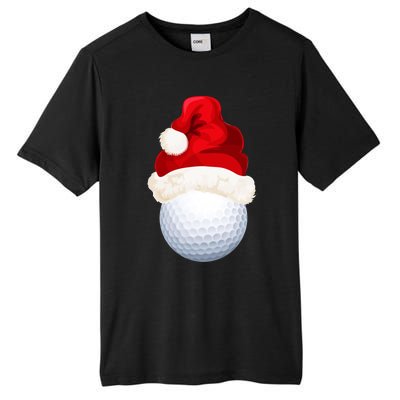 Christmas Golf Ball Santa Hat Funny Xmas Game Sport Funny Gift Tall Fusion ChromaSoft Performance T-Shirt