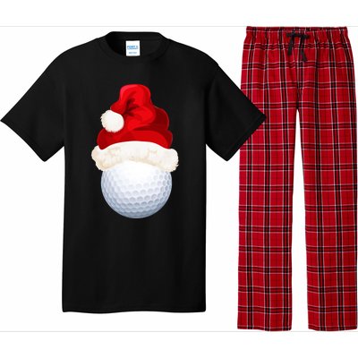 Christmas Golf Ball Santa Hat Funny Xmas Game Sport Funny Gift Pajama Set