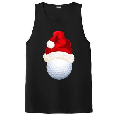 Christmas Golf Ball Santa Hat Funny Xmas Game Sport Funny Gift PosiCharge Competitor Tank