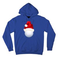 Christmas Golf Ball Santa Hat Funny Xmas Game Sport Funny Gift Hoodie