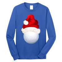 Christmas Golf Ball Santa Hat Funny Xmas Game Sport Funny Gift Long Sleeve Shirt