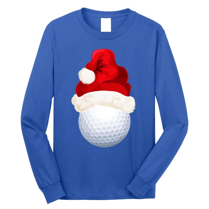 Christmas Golf Ball Santa Hat Funny Xmas Game Sport Funny Gift Long Sleeve Shirt