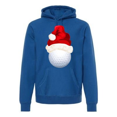 Christmas Golf Ball Santa Hat Funny Xmas Game Sport Funny Gift Premium Hoodie