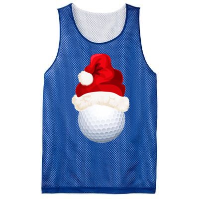 Christmas Golf Ball Santa Hat Funny Xmas Game Sport Funny Gift Mesh Reversible Basketball Jersey Tank