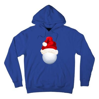 Christmas Golf Ball Santa Hat Funny Xmas Game Sport Funny Gift Tall Hoodie