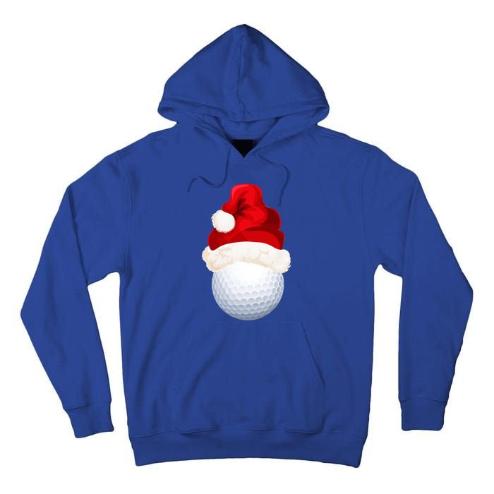 Christmas Golf Ball Santa Hat Funny Xmas Game Sport Funny Gift Tall Hoodie