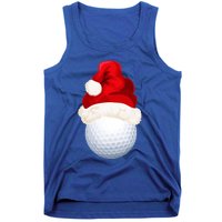 Christmas Golf Ball Santa Hat Funny Xmas Game Sport Funny Gift Tank Top