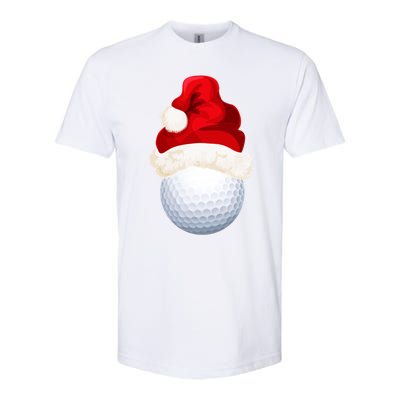 Christmas Golf Ball Santa Hat Funny Xmas Game Sport Funny Gift Softstyle CVC T-Shirt